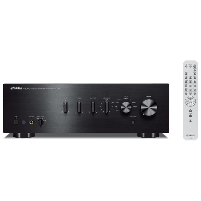 Yamaha A-S501 Amplificatore Integrato Stereo 85W x 2 Pure Direct Phono ingressi digitali colore Nero