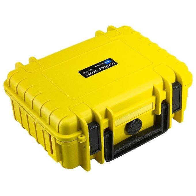 BandW 1000-Y Outdoor Cases Custodia Protettiva IP67 Impilabile Resistente alla Polvere e agli Urti colore Giallo