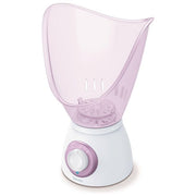 Beurer 60503 Sauna per il viso FS 60 3 in 1 con funzione vapore aromaterapia e inalazione 2 livelli di potenza colore Bianco e Lilla