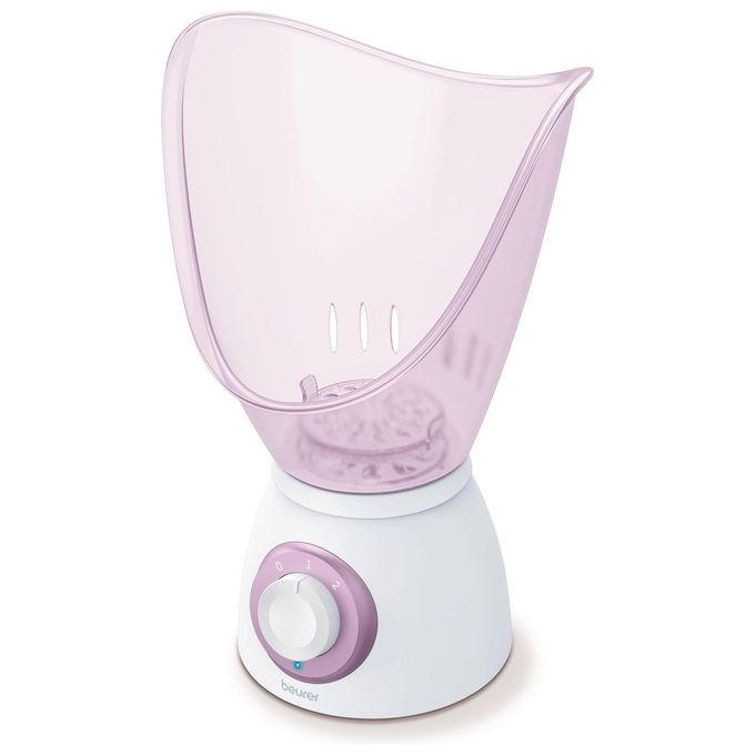 Beurer 60503 Sauna per il viso FS 60 3 in 1 con funzione vapore aromaterapia e inalazione 2 livelli di potenza colore Bianco e Lilla