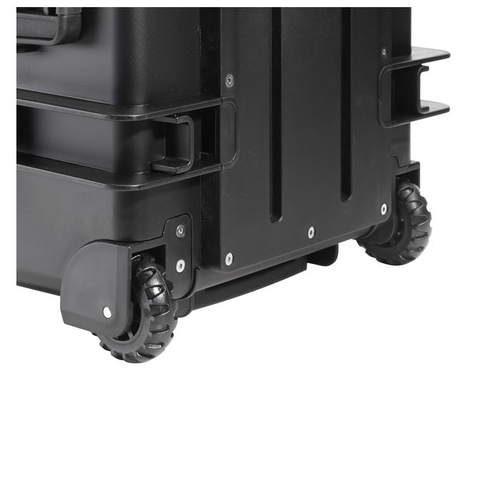 BandW 6700-B-SI Outdoor.case Custodia da Esterni in Polipropilene Impermeabile e Antipolvere IP67 con Maniglia Telescopica e Ruote Angolari colore Nero