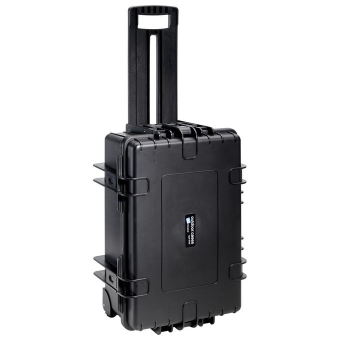 BandW 6700-B-SI Outdoor.case Custodia da Esterni in Polipropilene Impermeabile e Antipolvere IP67 con Maniglia Telescopica e Ruote Angolari colore Nero