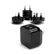StarTech Caricabatterie da Muro a doppia porta x2 USB ad alta potenza ( 17W - 3.4 Amp ) con prese da viaggio (Internazionale)