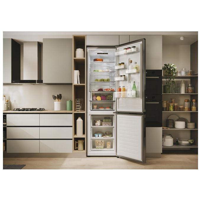 Candy CNCQ2T620EX Fresco 300 Frigorifero Combinato 409 L 205 cm Classe E 38 dB Total No Frost colore Inox