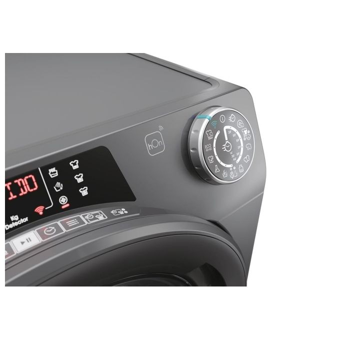 Candy RO6106DWMRR7-1-S RapidÓ - Lavatrice a carica frontale 10 kg, 1600 rpm, Classe A, Wi-Fi + BLE, Funzione vapore, (85×60×58 cm), Antracite