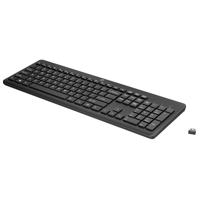 HP 3L1E7AA Tastiera Wireless Full-size RF 2.4 GHz Layout Italiano Tastiera a Isola colore Nero