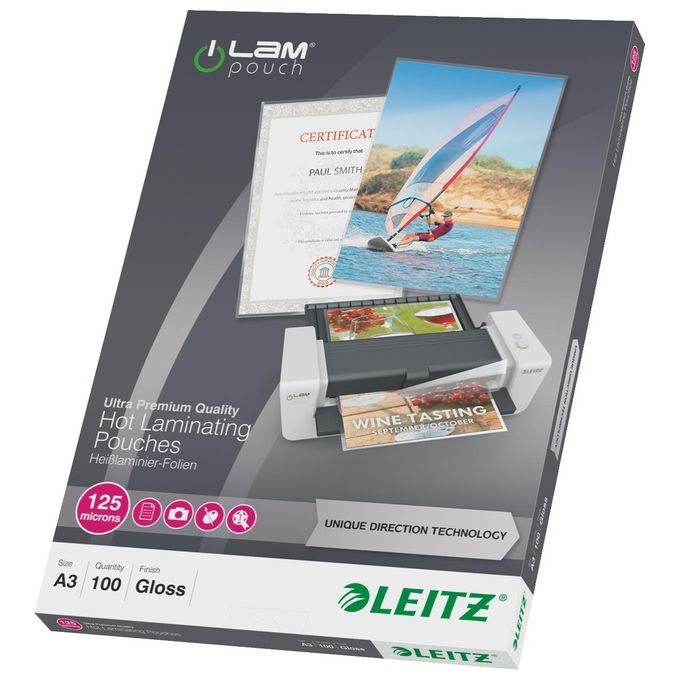 Leitz Confezione 10 0 pouches udt a3 125micron