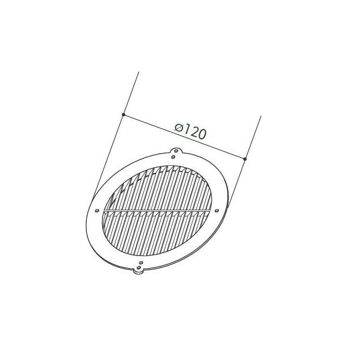 Faber 112.0157.303 Griglia Direzionale Esterna per Cappa 12,5 cm