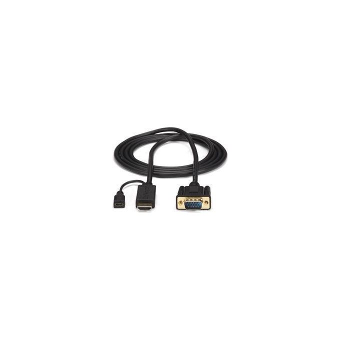 StarTech.com HD2VGAMM6 Cavo Convertitore Attivo HDMI a VGA 1,8 m Risoluzione 1920x1200 1080p colore Nero