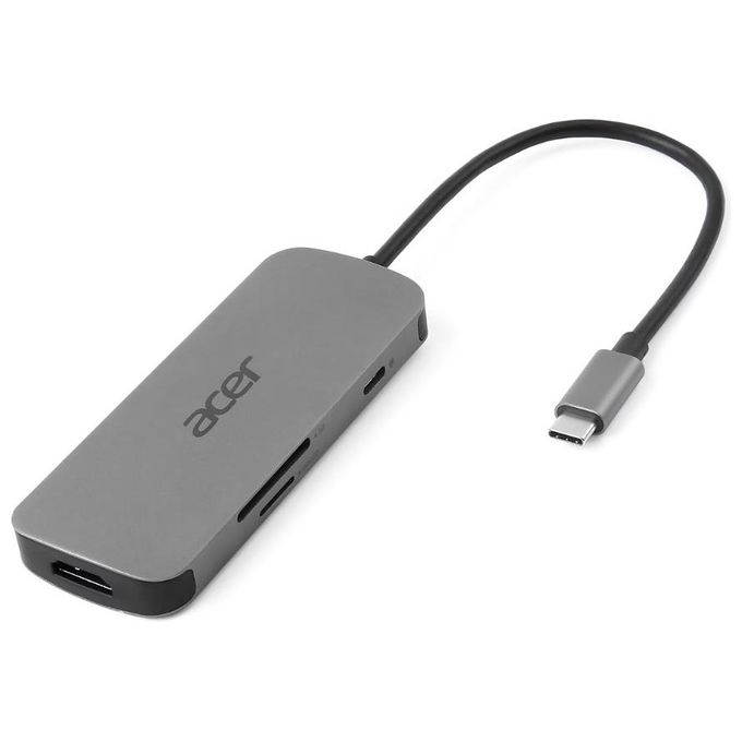 ACER Dongle Tipo C 7in1 USB 3.2 Gen 1 Argento