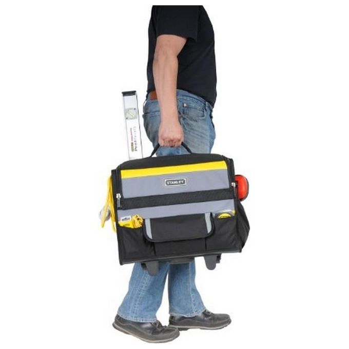 Stanley 1-97-515 Trolley Portautensili Borsa Rigida con Ruote Nylon 600D 25 L 15 Kg colore Nero