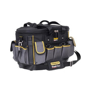Stanley FMST1-70749 FatMax Borsa Portautensili Semirigida in Nylon 600 Denari con Base Rigida Impermeabile e Tasche Organizzative colore Nero con Dettagli Grigio e Giallo