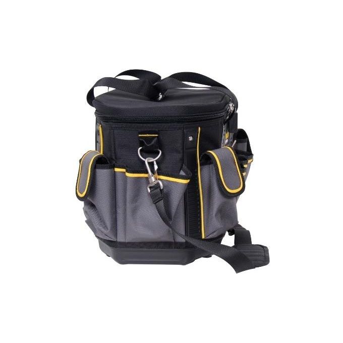 Stanley FMST1-70749 FatMax Borsa Portautensili Semirigida in Nylon 600 Denari con Base Rigida Impermeabile e Tasche Organizzative colore Nero con Dettagli Grigio e Giallo