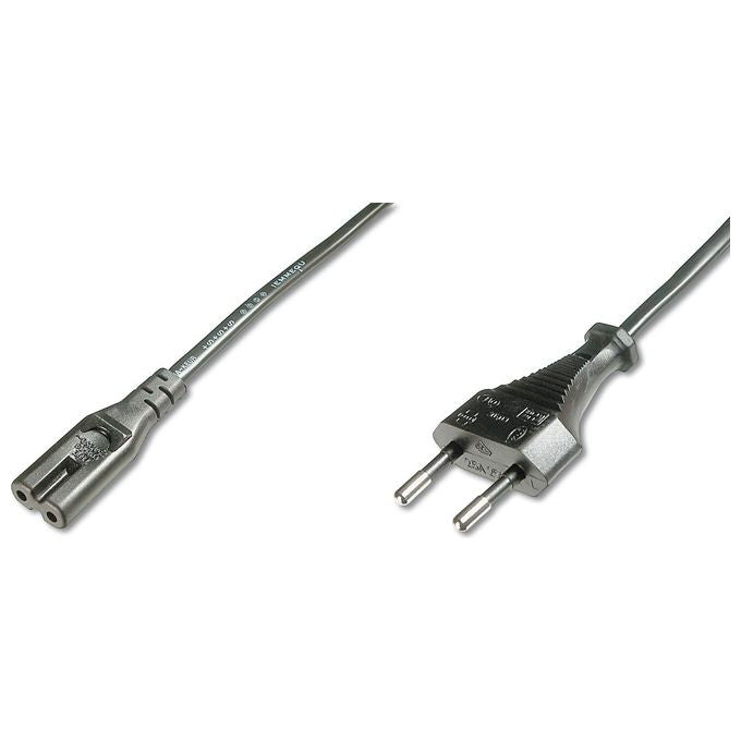 Digitus AK-440104-018-S Cavo di Alimentazione Europeo Spina Bipolare CEE 7-16 Connettore IEC C7 1,8 m colore Nero