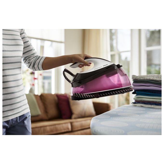 Philips GC7842-40 PerfectCare Compact Ferro da stiro con caldaia 2400 W 6,5 bar 1,5 L vapore 120 g-min piastra SteamGlide Plus colore Viola Bianco
