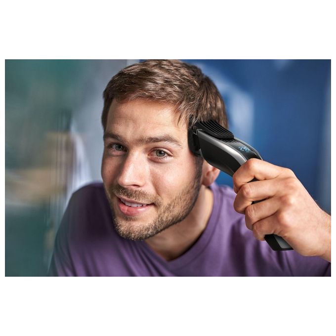 Philips HC9450-15 Hairclipper Series 9000 Regolacapelli Lame in Titanio Display Digitale Autonomia 120 min Grigio