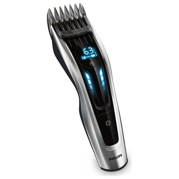 Philips HC9450-15 Hairclipper Series 9000 Regolacapelli Lame in Titanio Display Digitale Autonomia 120 min Grigio