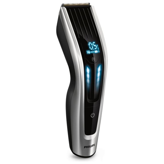 Philips HC9450-15 Hairclipper Series 9000 Regolacapelli Lame in Titanio Display Digitale Autonomia 120 min Grigio