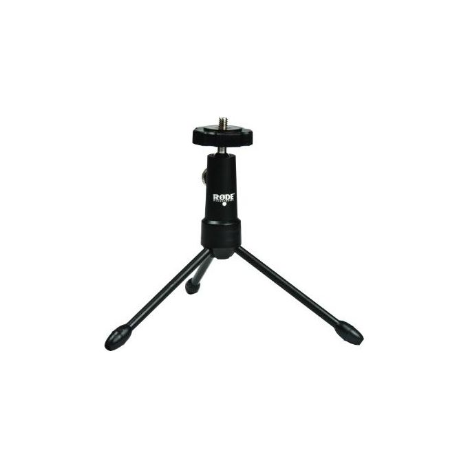RØDE TRIPOD Mini Treppiede da Tavolo per Microfoni Attacco 1-4'' con Adattatore 3-8'' Rotazione 360° Regolazione Verticale Altezza 195 mm colore Nero