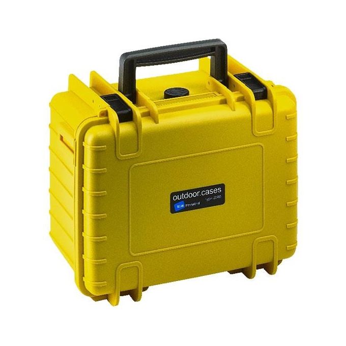 BandW International Type 2000 Custodia Rigida per Fotocamere da Esterni con Spugna Sintetica Giallo