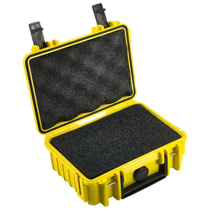 BandW International Type 500 Custodia Rigida per Fotocamere da Esterni con Spugna Sintetica Giallo