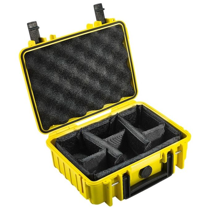 BandW International Type 1000 Custodia Rigida per Fotocamere da Esterni con Imbottitura Giallo