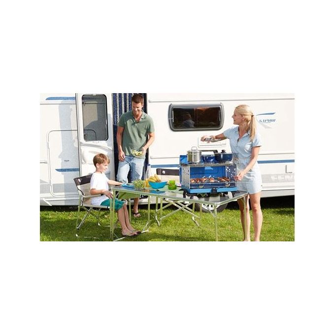 Campingaz FRA350034 400 SGR Grill a Gas 5200 W 3 Bruciatori Accensione Piezo Superficie Cottura 29x53 cm colore Blu Argento