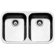 Apell FE4040UBC Serie Ferrara Lavello Inox spazzolato da incasso Sottopiano 2 Vasche 76x45cm