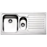 Apell VE1002IRAC Serie Venezia Lavello da Incasso 100x50cm 1 Vasca +1 a Sinistra Acciaio Inox Antigraffio
