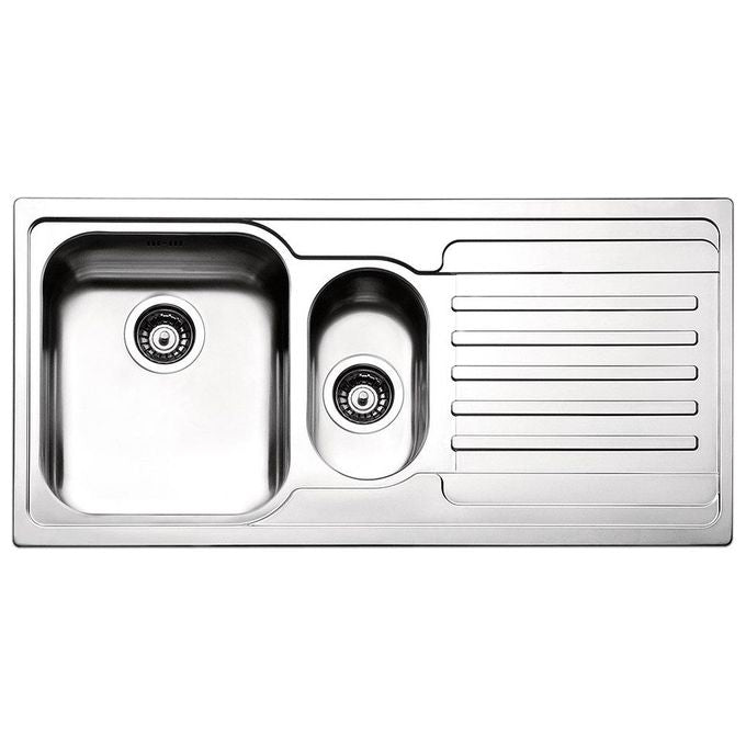 Apell VE1002IRAC Serie Venezia Lavello da Incasso 100x50cm 1 Vasca +1 a Sinistra Acciaio Inox Antigraffio