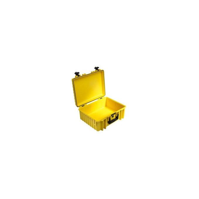 BandW 6000-Y Outdoor Case Tipo 6000 Valigia Protettiva per Attrezzatura Foto e Video in Condizioni Estreme IP67 e Resistente da -30°C a +80°C colore Giallo