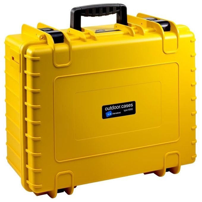 BandW 6000-Y Outdoor Case Tipo 6000 Valigia Protettiva per Attrezzatura Foto e Video in Condizioni Estreme IP67 e Resistente da -30°C a +80°C colore Giallo