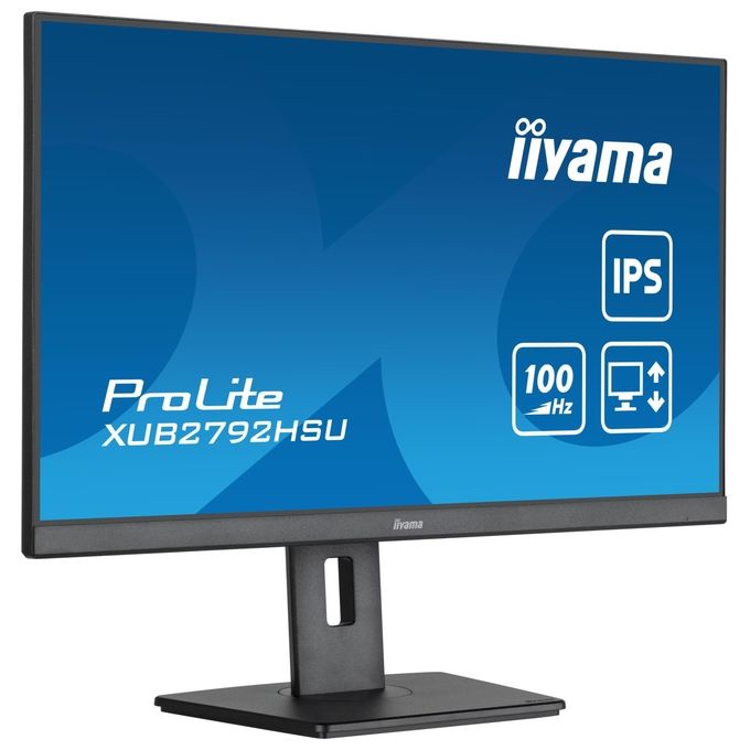 Iiyama XUB2792HSU-B6 Monitor PC 27'' IPS Full HD 1920x1080 100Hz 0.4ms AMD FreeSync Hub USB 3.2 HDMI DisplayPort colore Nero