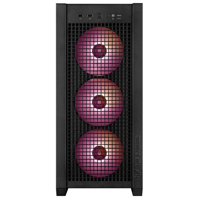 ASUS 90DC00I0-B19000 TUF GAMING GT302 TG ARGB Case Mid Tower Supporto E-ATX 4 Ventole ARGB Preinstallate 140 mm Vetro Temperato colore Nero
