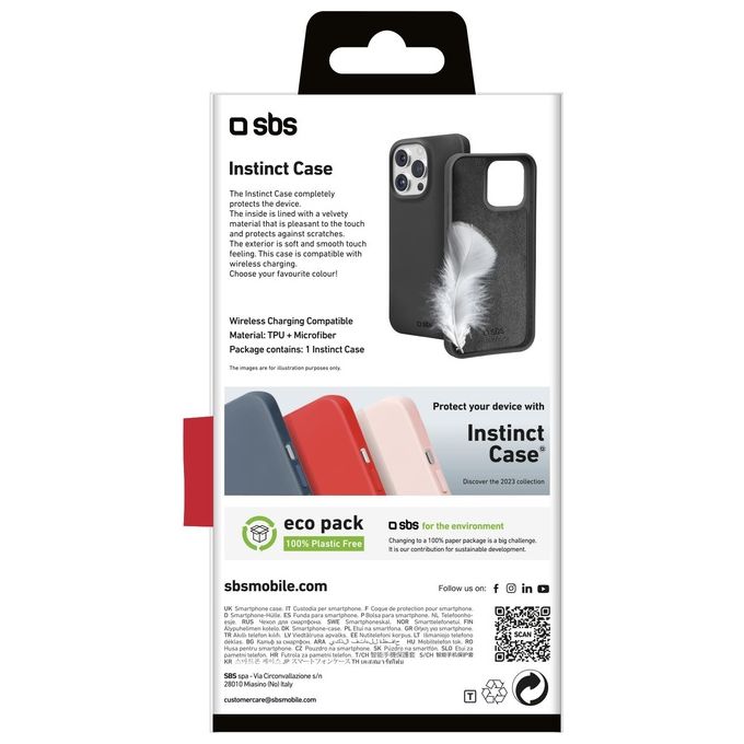 Sbs Cover Instinct per iPhone 15 Pro Nero