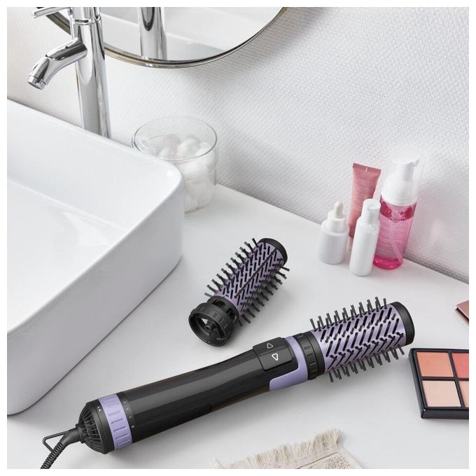 Rowenta CF9527F0 Brush Activ Spazzola ad aria calda 1000W Ionica Ceramica 3 velocita' 2 spazzole colore Nero Viola