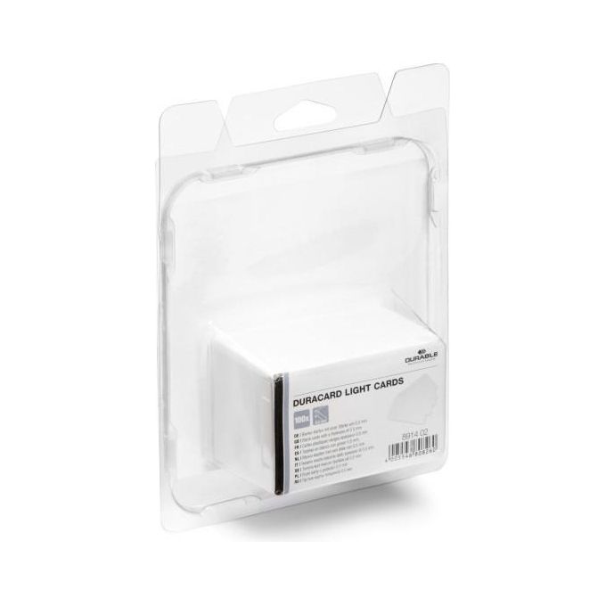 Durable Confezione 100 Tessere Neutre Pvc 53,98x85,60mm