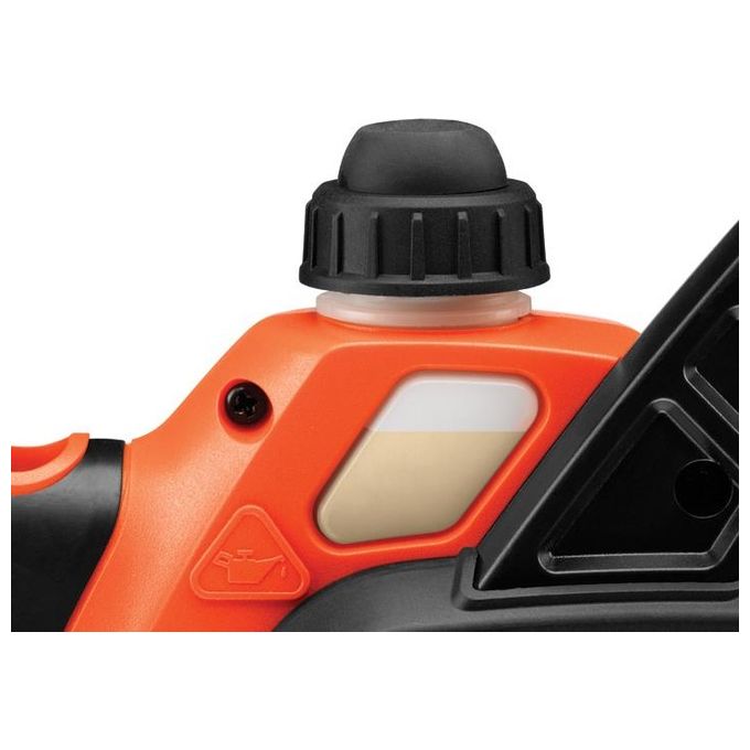 Black+Decker Elettrosega per Potatura a Batteria Litio Ricaricabile 18 v 2,0 ah Barra cm 25