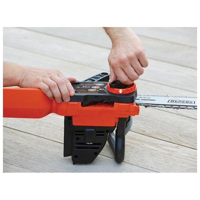 Black+Decker Elettrosega per Potatura a Batteria Litio Ricaricabile 18 v 2,0 ah Barra cm 25