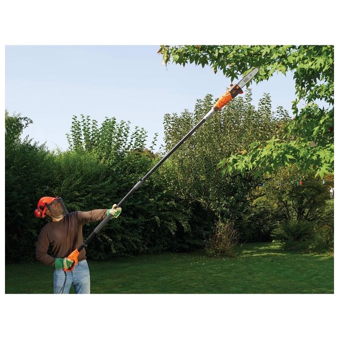 Black+Decker Sega Potatrice A Filo 800W con Barra da 25cm e Asta Regolabile fino a 2,7m per un Giardinaggio Efficiente e Maneggevole