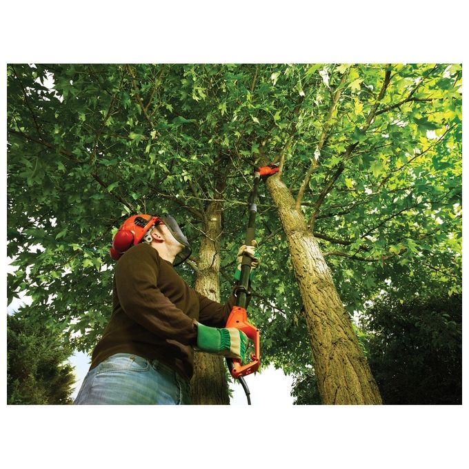 Black+Decker Sega Potatrice A Filo 800W con Barra da 25cm e Asta Regolabile fino a 2,7m per un Giardinaggio Efficiente e Maneggevole