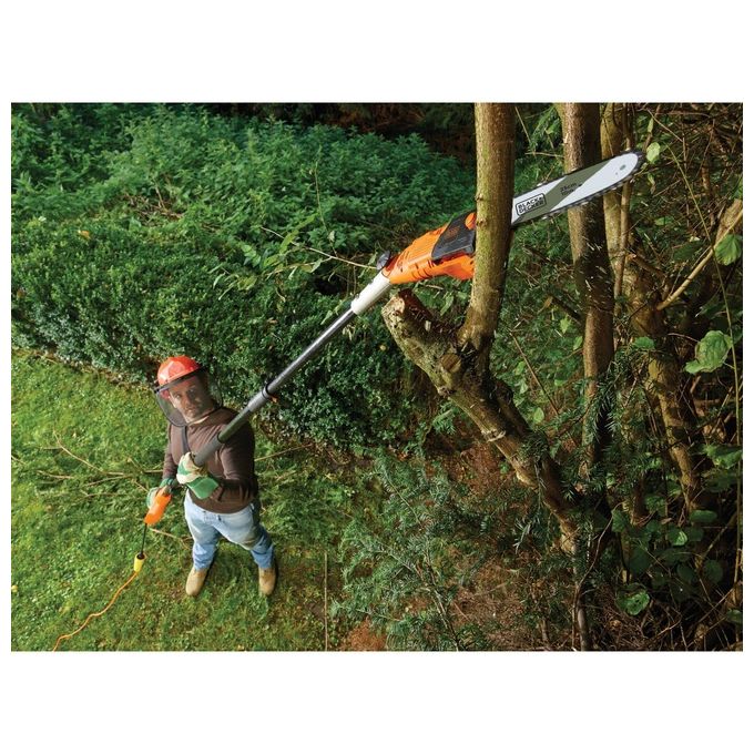 Black+Decker Sega Potatrice A Filo 800W con Barra da 25cm e Asta Regolabile fino a 2,7m per un Giardinaggio Efficiente e Maneggevole