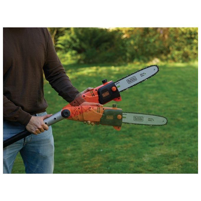 Black+Decker Sega Potatrice A Filo 800W con Barra da 25cm e Asta Regolabile fino a 2,7m per un Giardinaggio Efficiente e Maneggevole