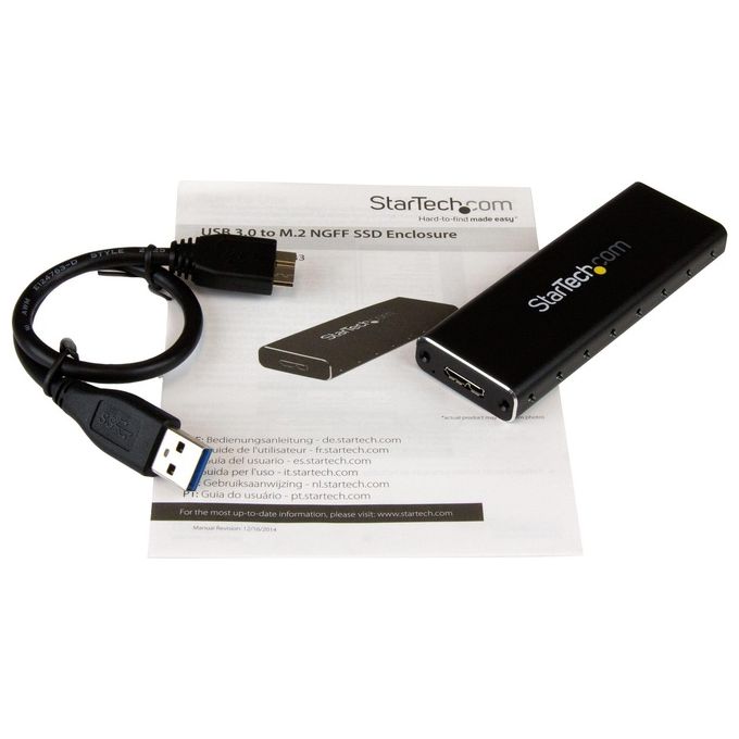 StarTech Box Alloggio USB 3.0 esterno per SSD SATA M.2 Convertitore NGFF di unitÃ  SSD con UASP