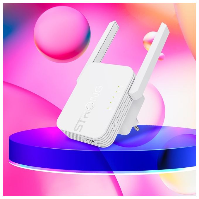 Strong Ripetitore Wifi 300S Fino a 300 Mbps Compatibile con tutti i router o modem standard 2 antenne esterne regolabili  1 porta Ethernet