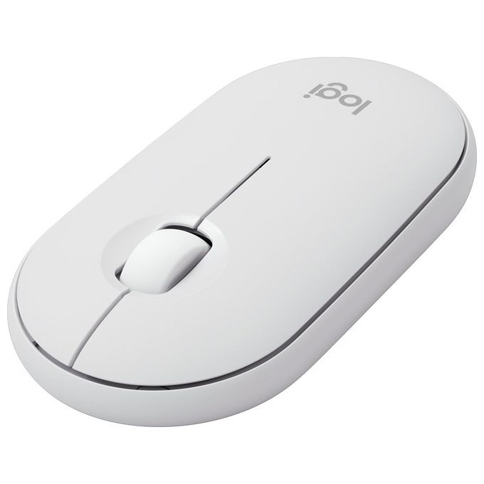 Logitech Pebble 2 M350s Mouse Ambidestro RF senza Fili  Bluetooth Ottico 4000 DPI Offwhite