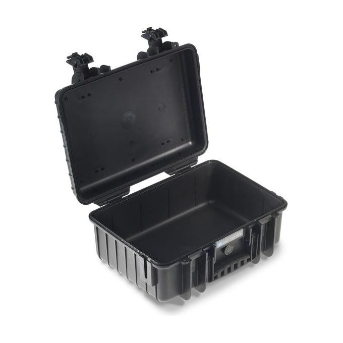 BandW 4000-B Type 4000 Custodia Hard Case Impermeabile IP67 Antipolvere Valvola di Compensazione Pressione Impilabile Garanzia 30 Anni colore Nero