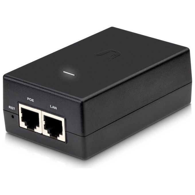 Ubiquiti POE-24-24W-G-EU Adattatore PoE Iniettore Gigabit Ethernet 24V 2 Porte RJ-45 10 100 1000 Mbit-s colore Nero