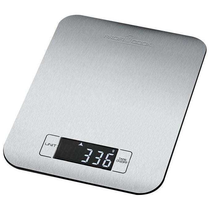Proficook PC-KW 1061 Bilancia da Cucina Elettronica Nero-Acciaio Inossidabile Rettangolo