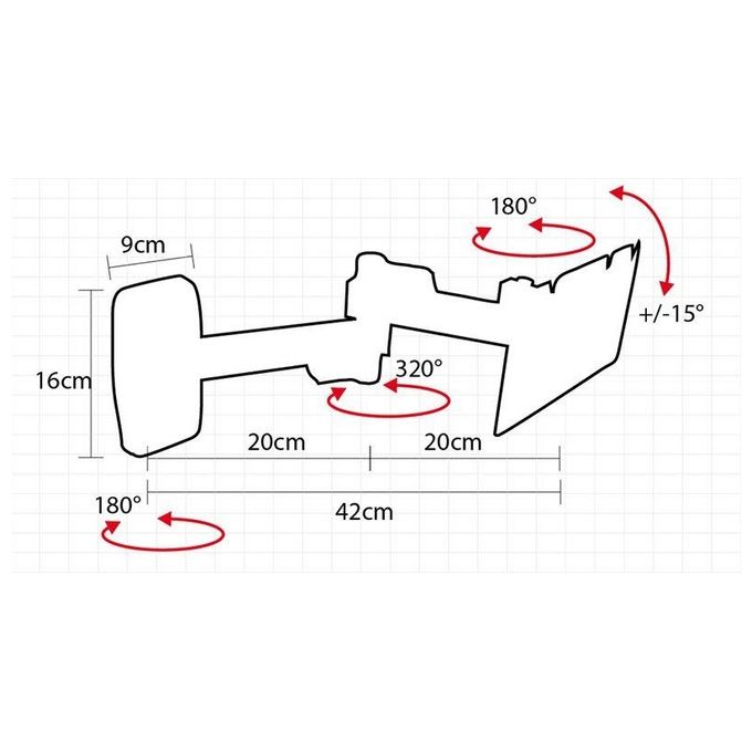 Omb 0.93 Basic 3 Supporto da Parete per Tv a Schermo Piatto 32'' Vesa 20X10